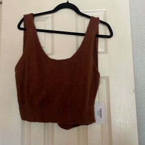 Soft terry cloth top. Reformation